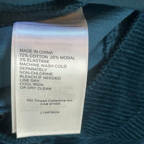 Laundry by Shelli Segal Dark Teal Stretch Corduroy Flare Bootcut Jeans Size 2 - Picture 6 of 10